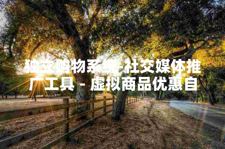 独立购物系统-社交媒体推广工具 - 虚拟商品优惠自助购买