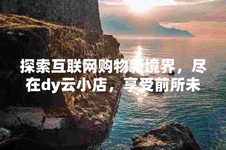 探索互联网购物新境界，尽在dy云小店，享受前所未有的自助下单体验与全网最低价的惊喜。