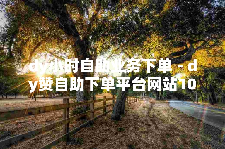 dy小时自助业务下单 - dy赞自助下单平台网站10个