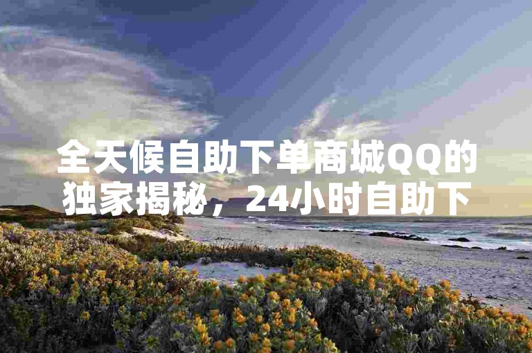 全天候自助下单商城QQ的独家揭秘，24小时自助下订单平台QQ-无需等待！2024必学