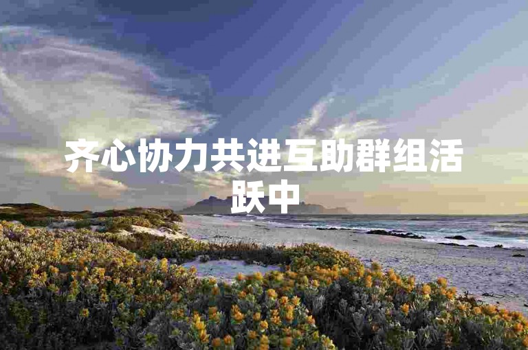齐心协力共进互助群组活跃中