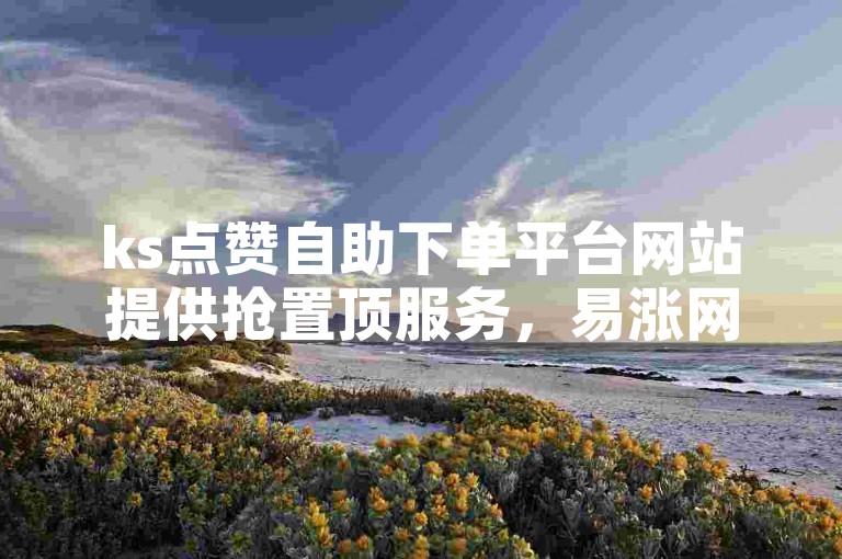 ks点赞自助下单平台网站提供抢置顶服务，易涨网站助力业务增长。