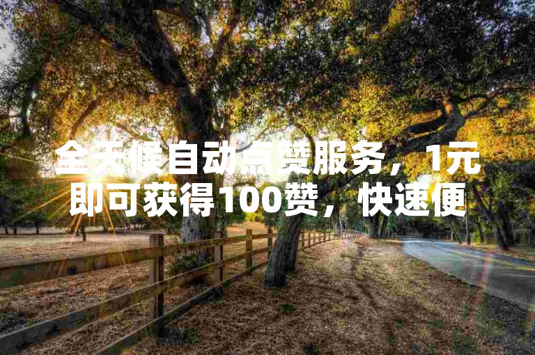 全天候自动点赞服务，1元即可获得100赞，快速便捷的卡盟自助平台。