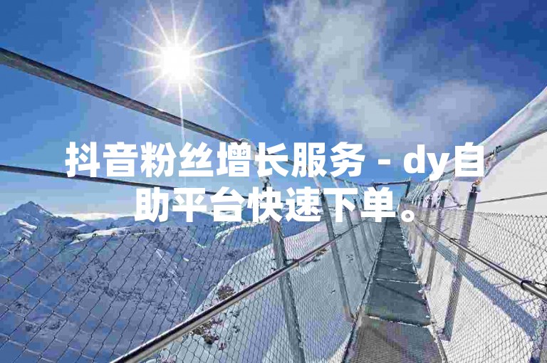 抖音粉丝增长服务 - dy自助平台快速下单。