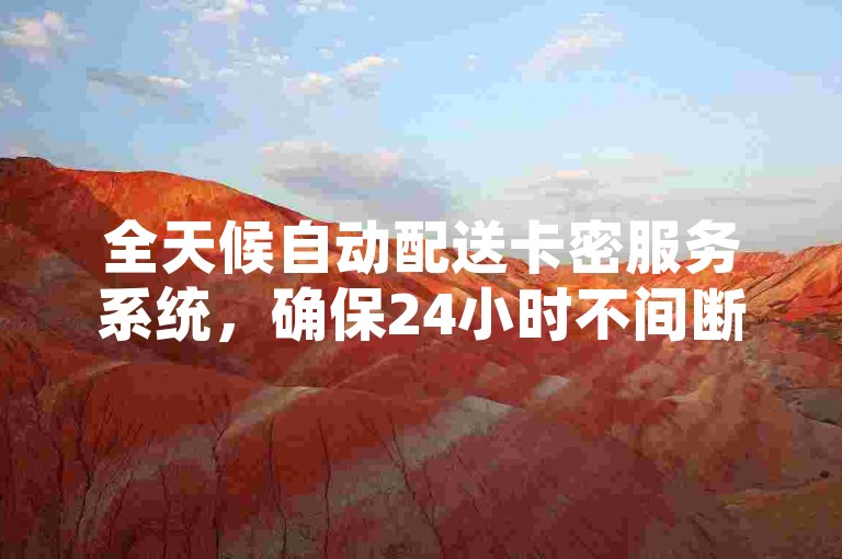 全天候自动配送卡密服务系统，确保24小时不间断发卡。
