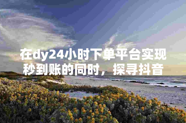 在dy24小时下单平台实现秒到账的同时，探寻抖音粉丝快速增至1000的有效途径。