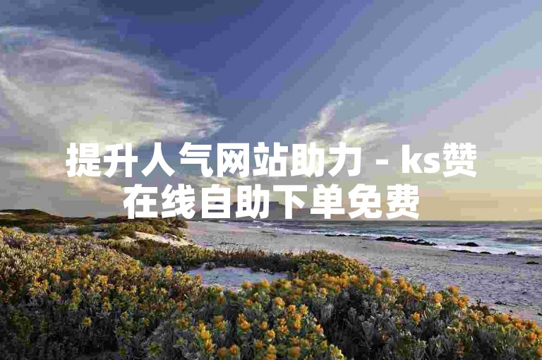 提升人气网站助力 - ks赞在线自助下单免费