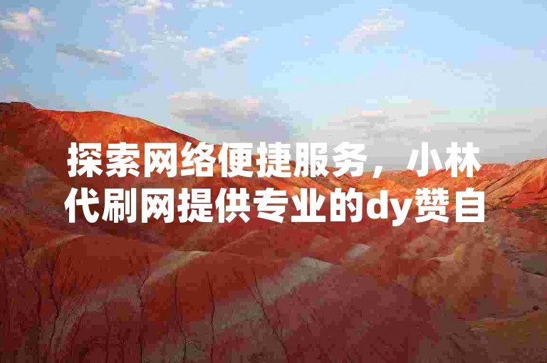 探索网络便捷服务，小林代刷网提供专业的dy赞自助下单平台，享受免费及低价的刷业务体验。
