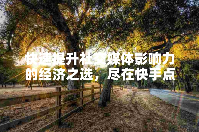 快速提升社交媒体影响力的经济之选，尽在快手点赞自助平台。