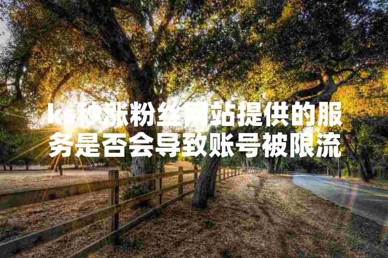 ks秒涨粉丝网站提供的服务是否会导致账号被限流，这取决于平台的具体规定和算法。