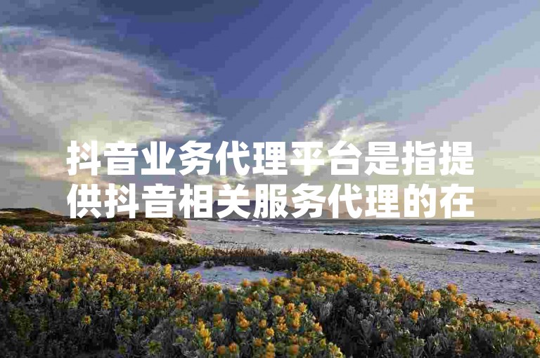 抖音业务代理平台是指提供抖音相关服务代理的在线平台，而ks业务自助下单平台则支持通过QQ支付方式进行业务操作。
