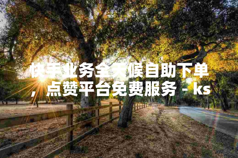 快手业务全天候自助下单，点赞平台免费服务 - ks点赞助手网站ks。