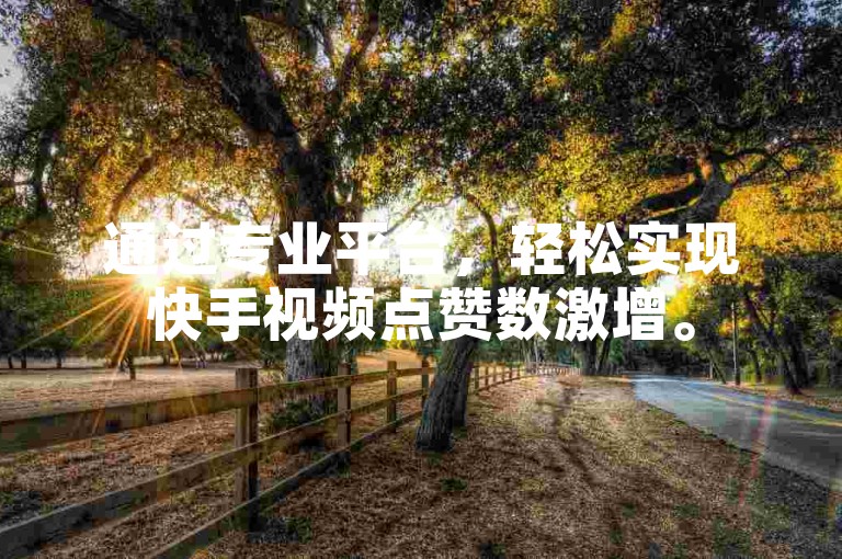 通过专业平台，轻松实现快手视频点赞数激增。