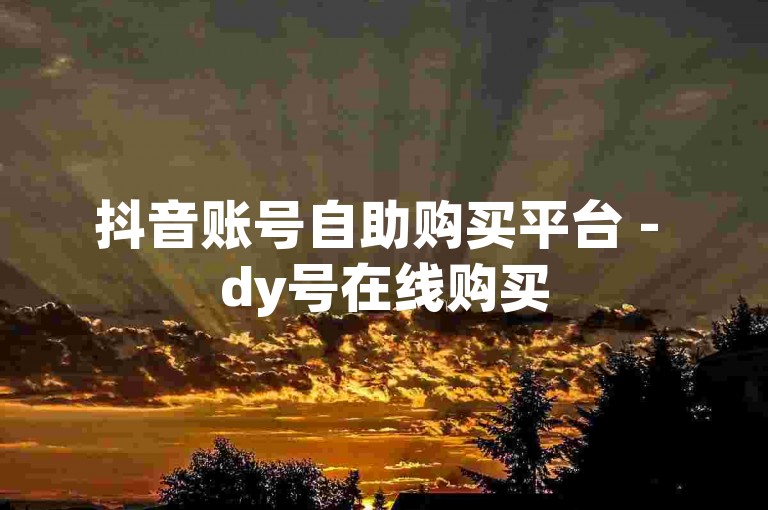 抖音账号自助购买平台 - dy号在线购买