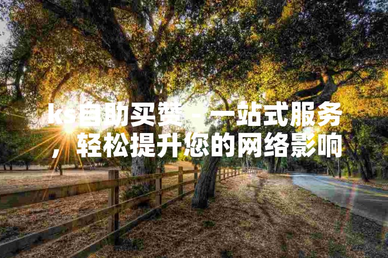 ks自助买赞 - 一站式服务，轻松提升您的网络影响力。