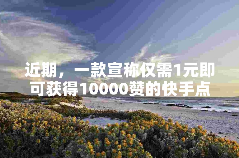 近期，一款宣称仅需1元即可获得10000赞的快手点赞软件引起了广泛关注。