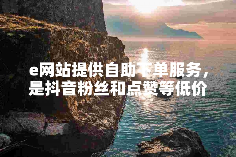 e网站提供自助下单服务，是抖音粉丝和点赞等低价业务增长的专业平台。