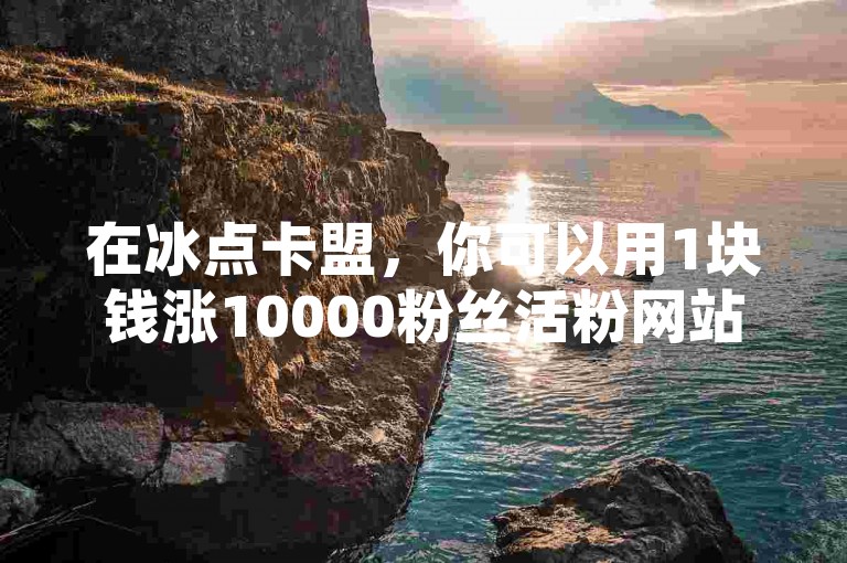 在冰点卡盟，你可以用1块钱涨10000粉丝活粉网站来提升你的QQ空间点赞和快手恋人的人气。