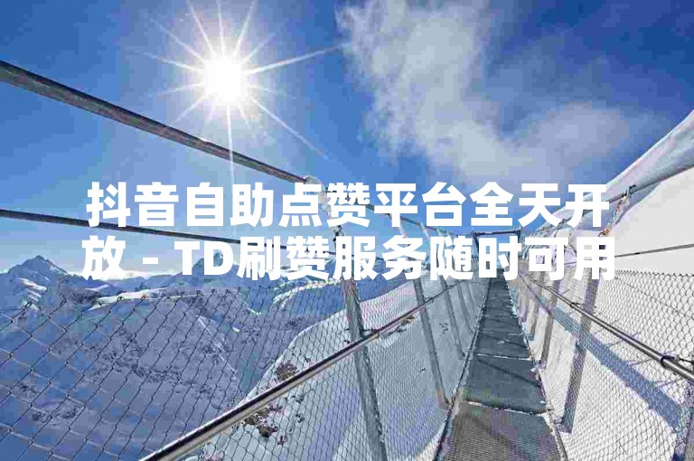 抖音自助点赞平台全天开放 - TD刷赞服务随时可用
