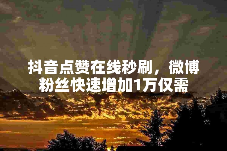 抖音点赞在线秒刷，微博粉丝快速增加1万仅需5元 - 微信朋友圈集赞轻松获1000 - qq空间人气提升工具。