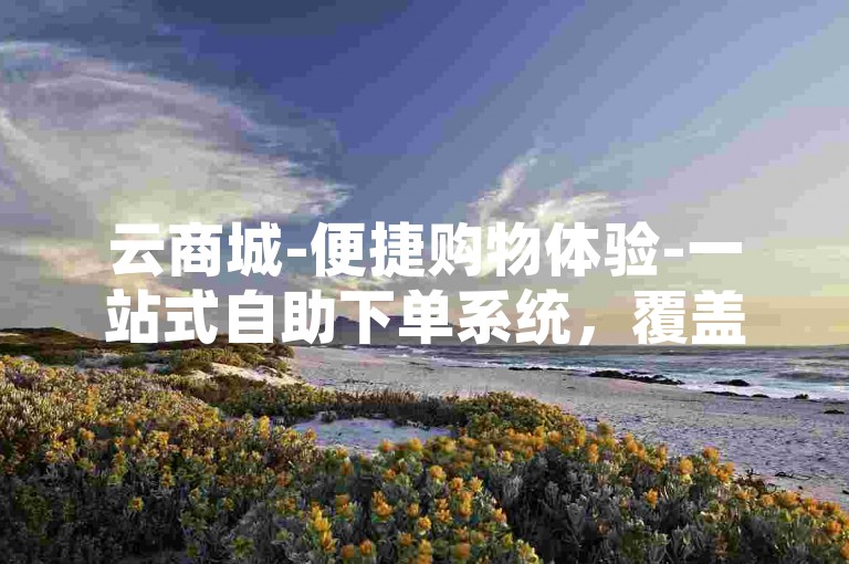 云商城-便捷购物体验-一站式自助下单系统，覆盖全网服务的在线订购平台。