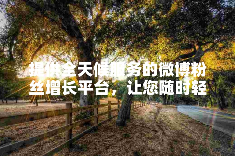 提供全天候服务的微博粉丝增长平台，让您随时轻松提升影响力。