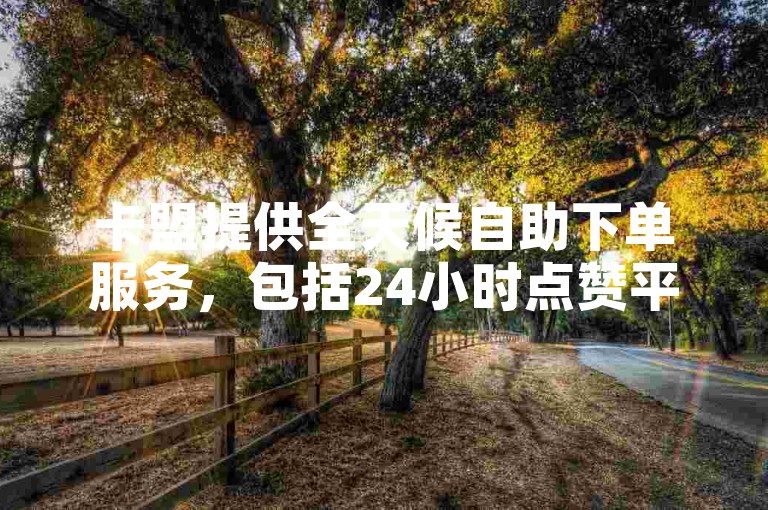 卡盟提供全天候自助下单服务，包括24小时点赞平台和QQ名片10000攒仅需1元。