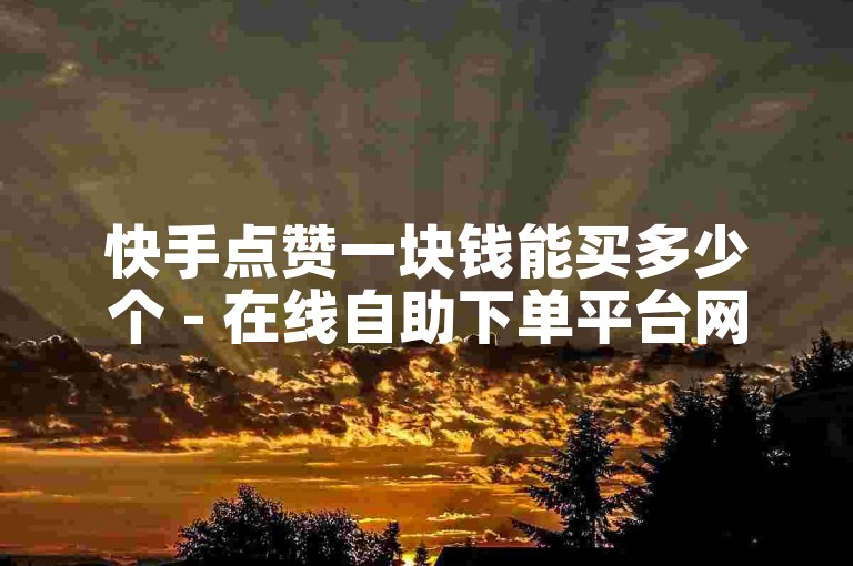 快手点赞一块钱能买多少个 - 在线自助下单平台网站。