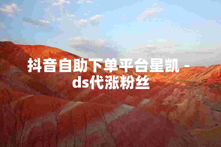 抖音自助下单平台星凯 - ds代涨粉丝