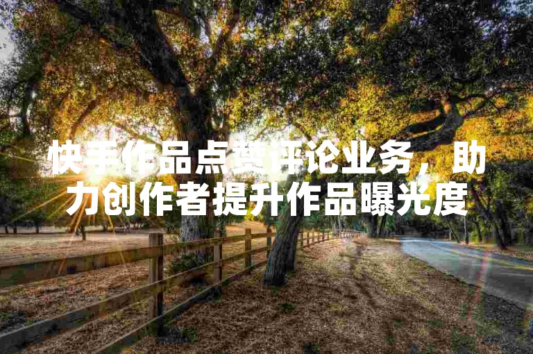 快手作品点赞评论业务，助力创作者提升作品曝光度。