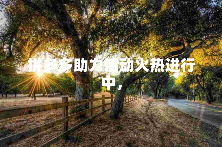 拼多多助力活动火热进行中，500人微信助力群等你来加入。
