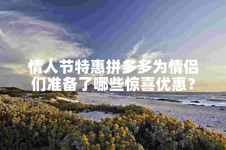 情人节特惠拼多多为情侣们准备了哪些惊喜优惠？