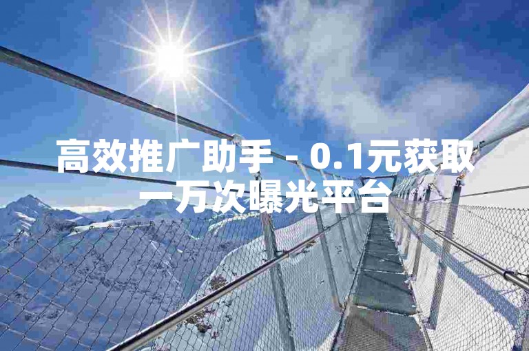 高效推广助手 - 0.1元获取一万次曝光平台