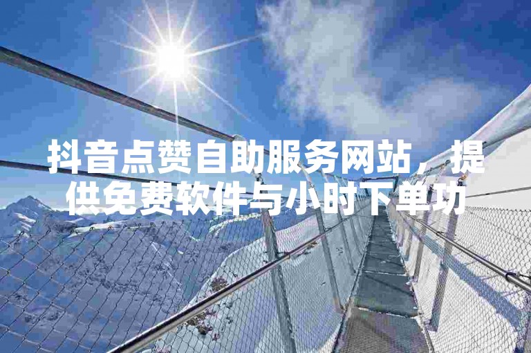 抖音点赞自助服务网站，提供免费软件与小时下单功能。