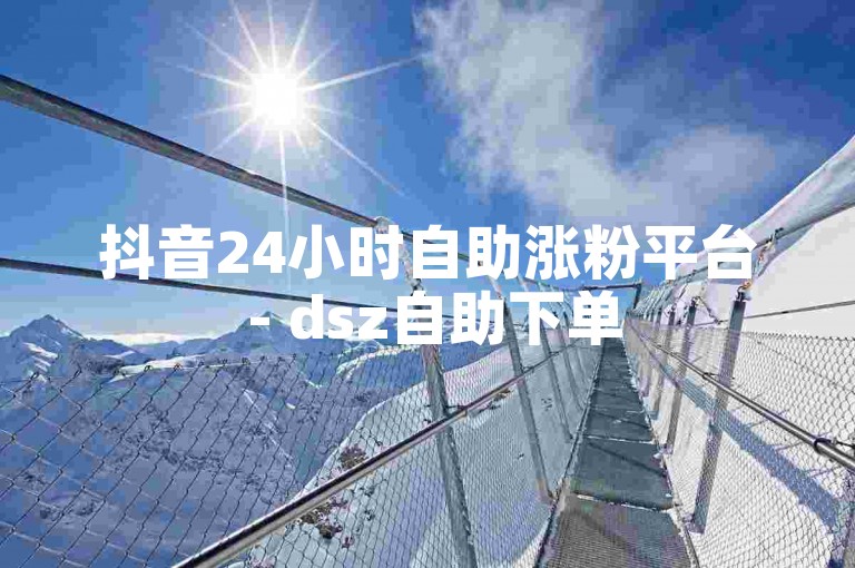 抖音24小时自助涨粉平台 - dsz自助下单