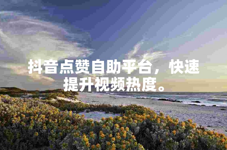 抖音点赞自助平台，快速提升视频热度。