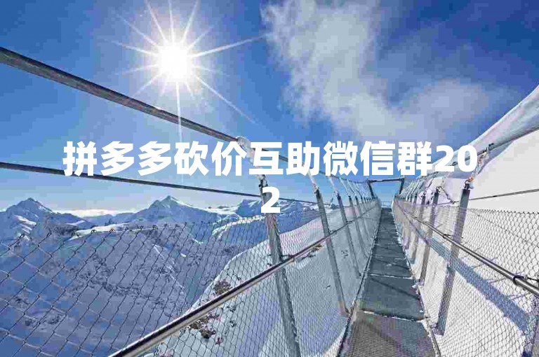 拼多多砍价互助微信群2025最新版{多多互帮群}