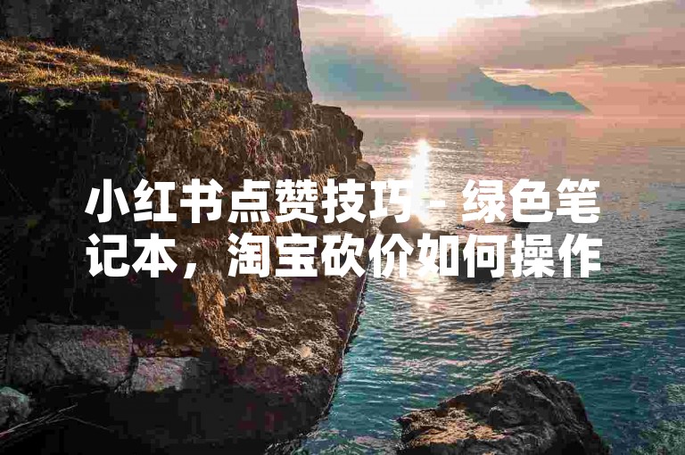 小红书点赞技巧 - 绿色笔记本，淘宝砍价如何操作
