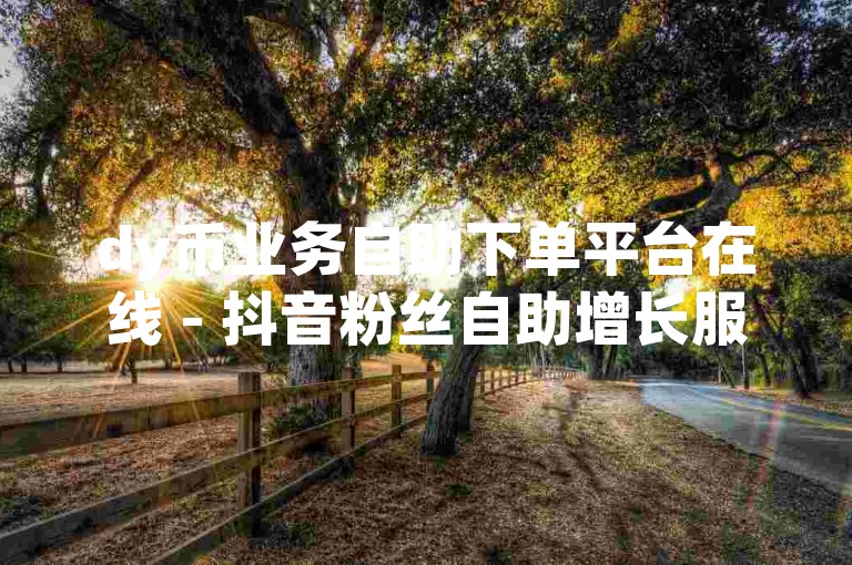 dy币业务自助下单平台在线 - 抖音粉丝自助增长服务。