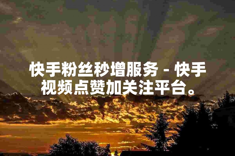 快手粉丝秒增服务 - 快手视频点赞加关注平台。