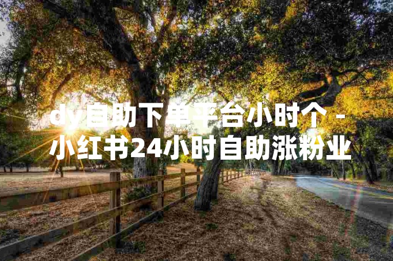 dy自助下单平台小时个 - 小红书24小时自助涨粉业务，为您提供快速便捷的粉丝增长服务。