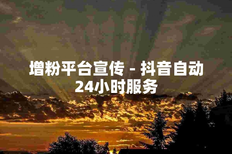 增粉平台宣传 - 抖音自动24小时服务