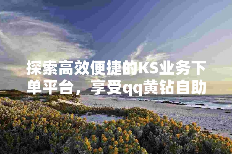 探索高效便捷的KS业务下单平台，享受qq黄钻自助下单服务，同时体验网红助手的秒到点赞和qq低价会员卡网带来的超值优惠。