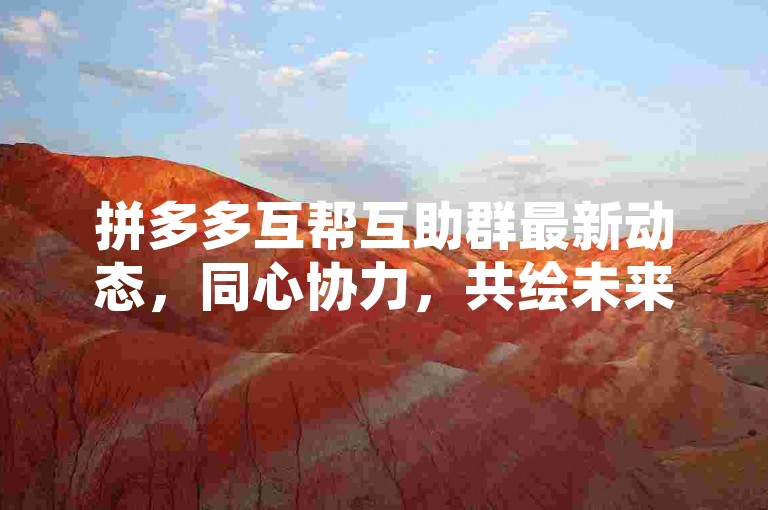 拼多多互帮互助群最新动态，同心协力，共绘未来2025新蓝图。