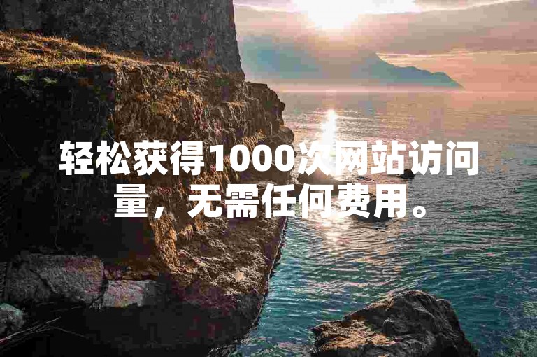 轻松获得1000次网站访问量，无需任何费用。