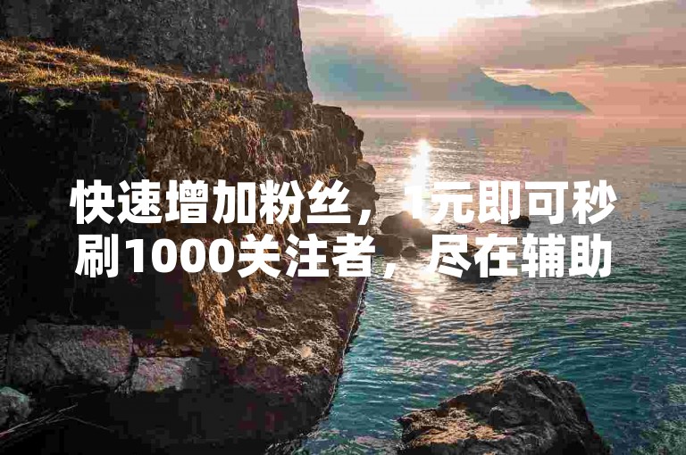 快速增加粉丝，1元即可秒刷1000关注者，尽在辅助低价发卡网。