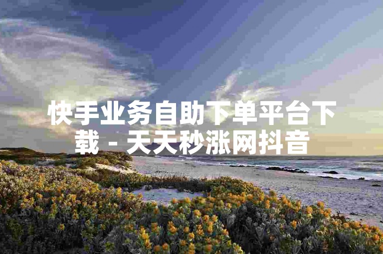 快手业务自助下单平台下载 - 天天秒涨网抖音