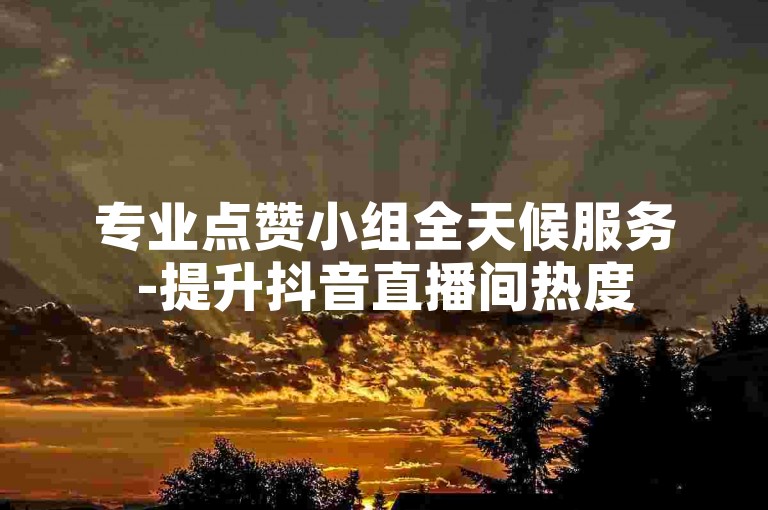 专业点赞小组全天候服务-提升抖音直播间热度
