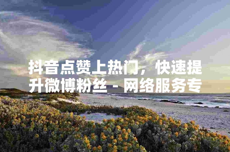 抖音点赞上热门，快速提升微博粉丝 - 网络服务专家推荐 - 抖音实时互动支持平台