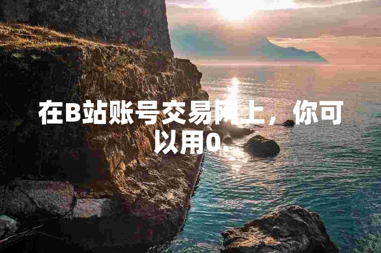 在B站账号交易网上，你可以用0.5元购买到100个抖音站点。